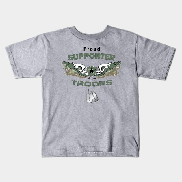 Support our Troops Kids T-Shirt by krisk9k